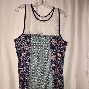 Floral and lace dress
